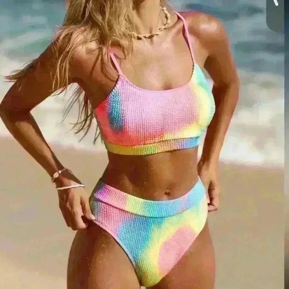 Colorful Tie-Dye Women's Bikini Set